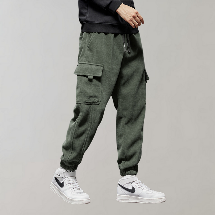 Ben - Men's Corduroy Cargo Trousers Relaxed Fit