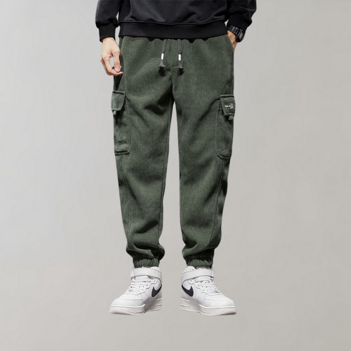 Ben - Men's Corduroy Cargo Trousers Relaxed Fit