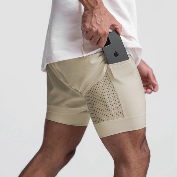 Men's Fitness Shorts with Inner Lining and Thigh Pocket - photo 12