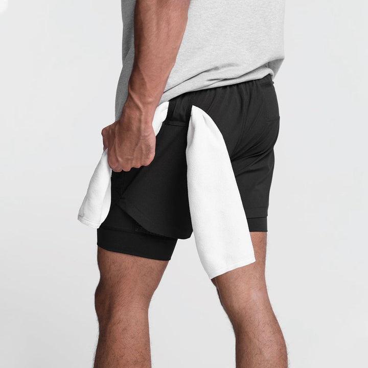 Men's Fitness Shorts with Inner Lining and Thigh Pocket - photo 3