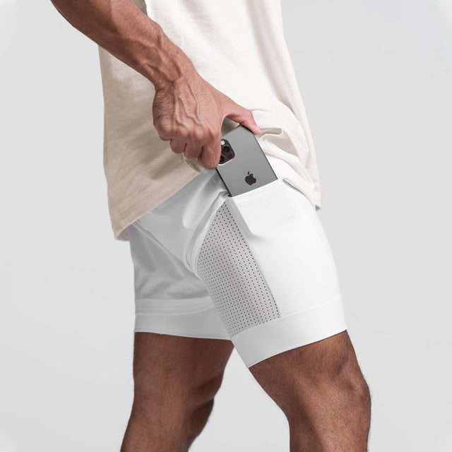 Men's Fitness Shorts with Inner Lining and Thigh Pocket - photo 4