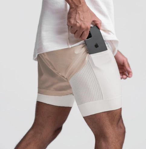 Men's Fitness Shorts with Inner Lining and Thigh Pocket - photo 6
