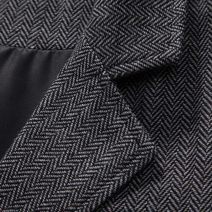 Men's Herringbone Waistcoat with Chain Detail