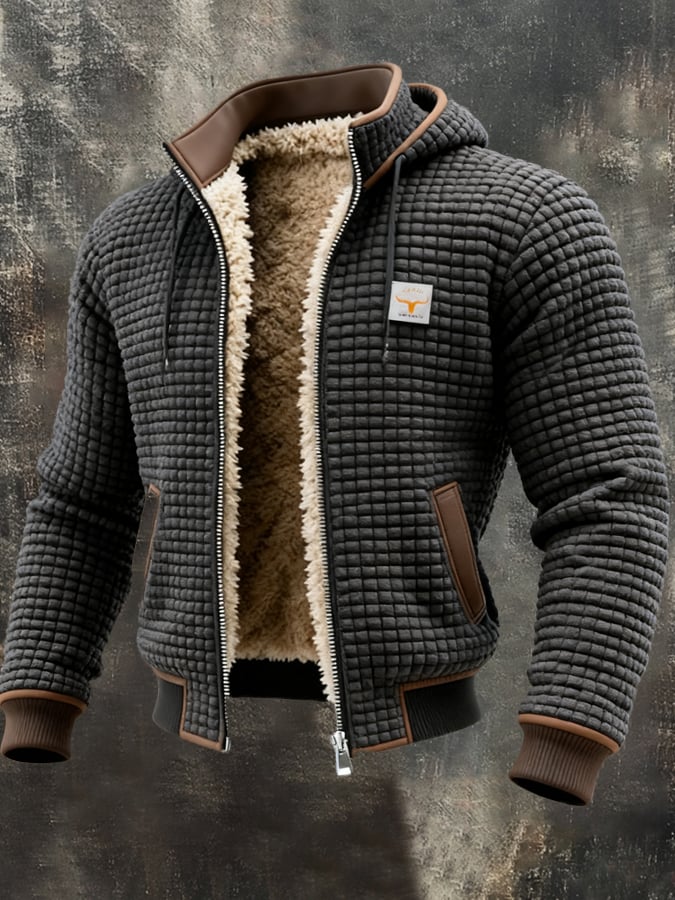 Men's Hooded Zip Jacket with Soft Lining - photo 1