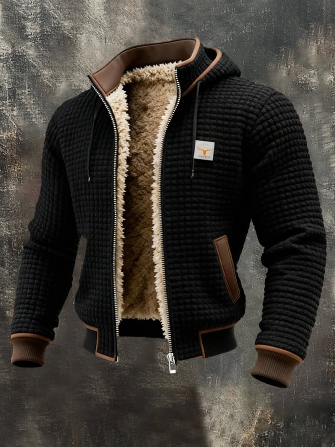 Men's Hooded Zip Jacket with Soft Lining - photo 2