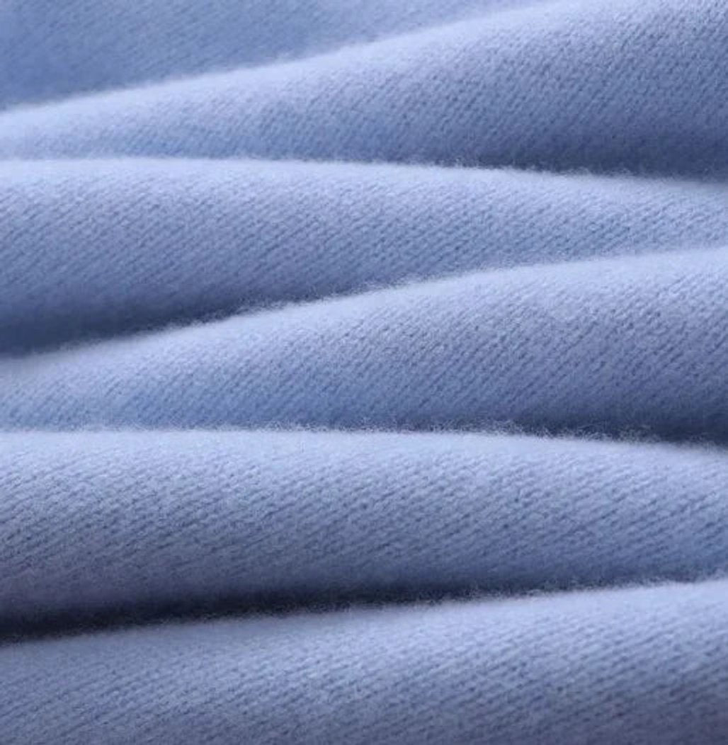 Duncan - Men's Mohair Blend Crewneck Jumper in Light Blue