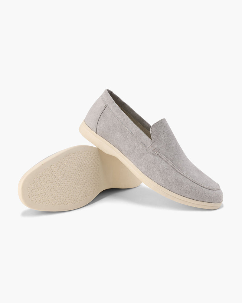Men's Old Money Suede Loafers - Light Gray