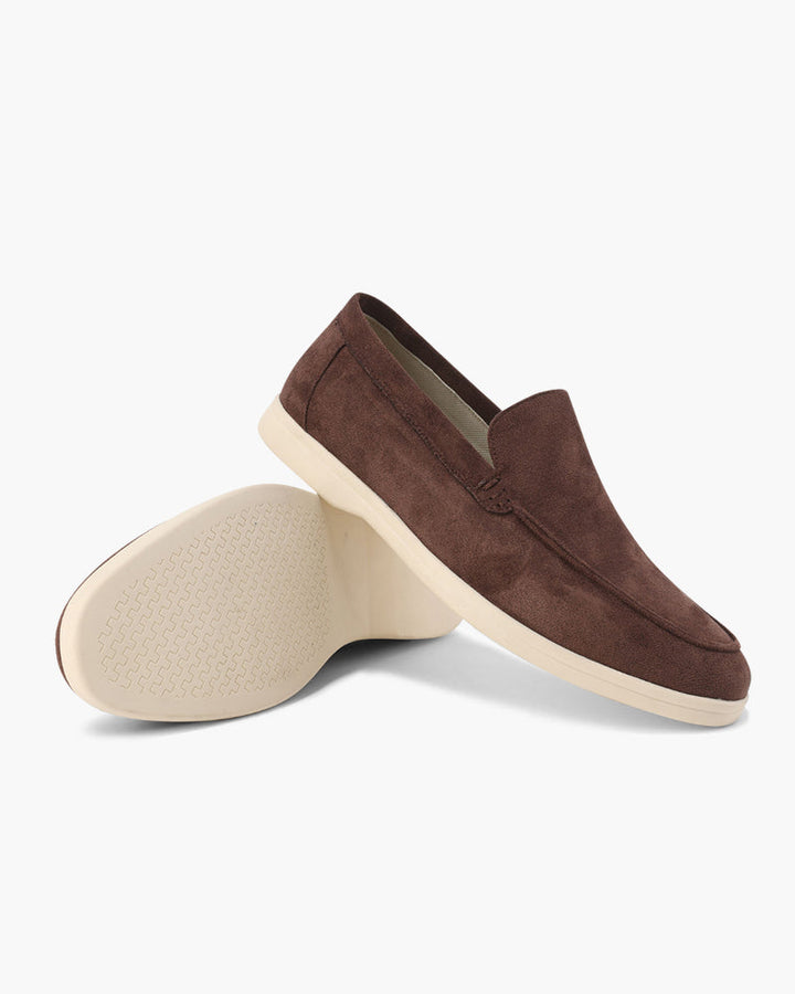 Men's Old Money Suede Loafers - Chocolate