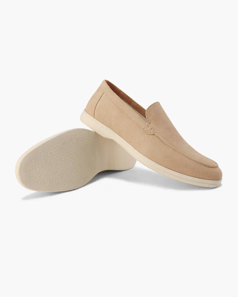 Men's Old Money Suede Loafers - Light Brown