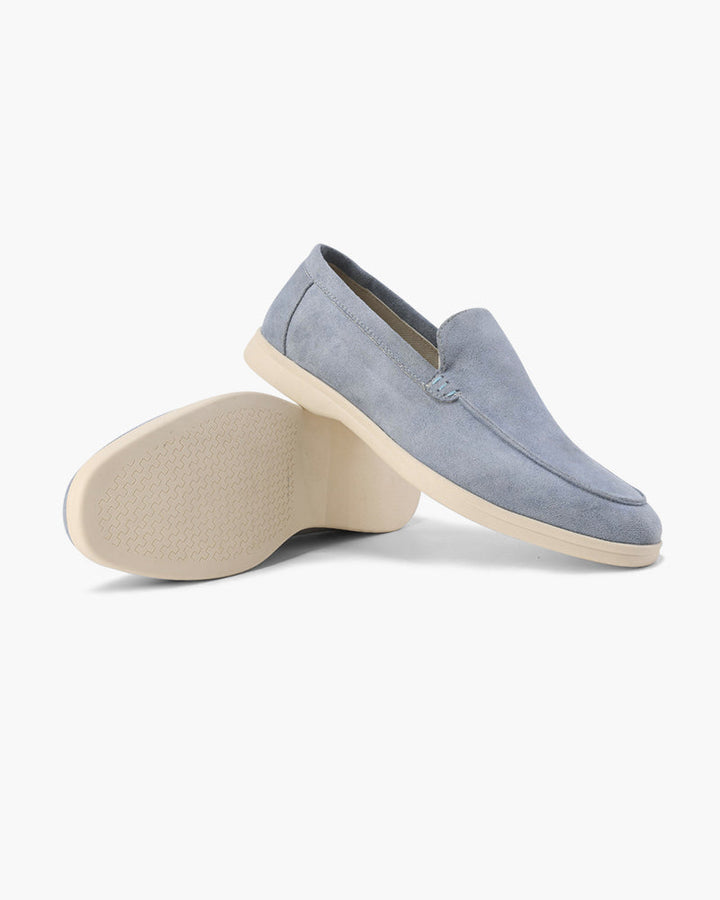 Men's Old Money Suede Loafers - Fog Blue