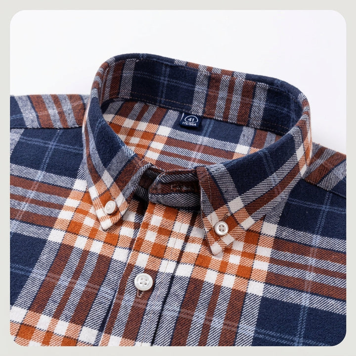 Men's Plaid Button-Down Shirt