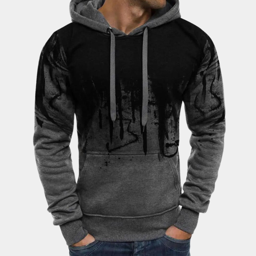 Men's Pocket Ombre Hoodie in Grey