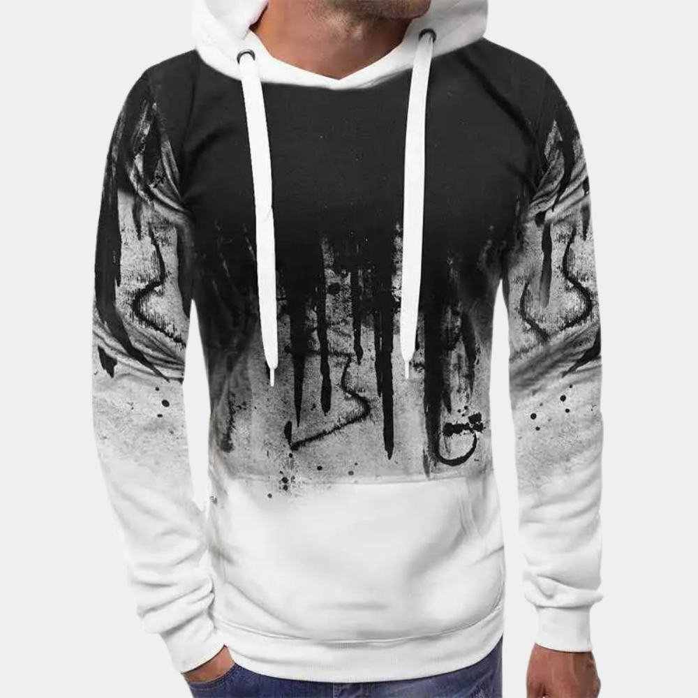 Men's Pocket Ombre Hoodie in White