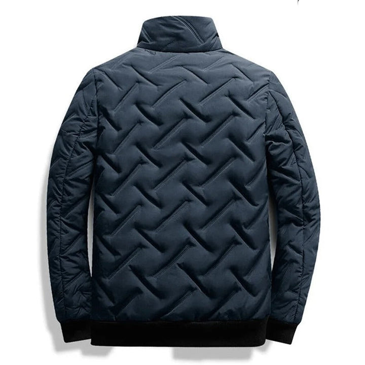 Men's Quilted Bomber Jacket with Zip Pockets