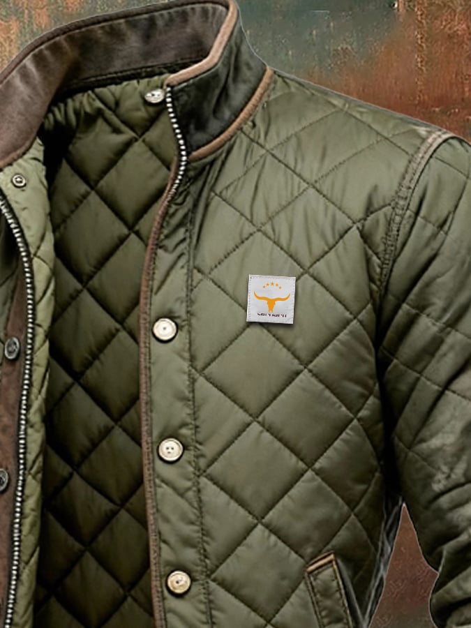 Men's Quilted Classic Button-Front Winter Jacket - photo 2