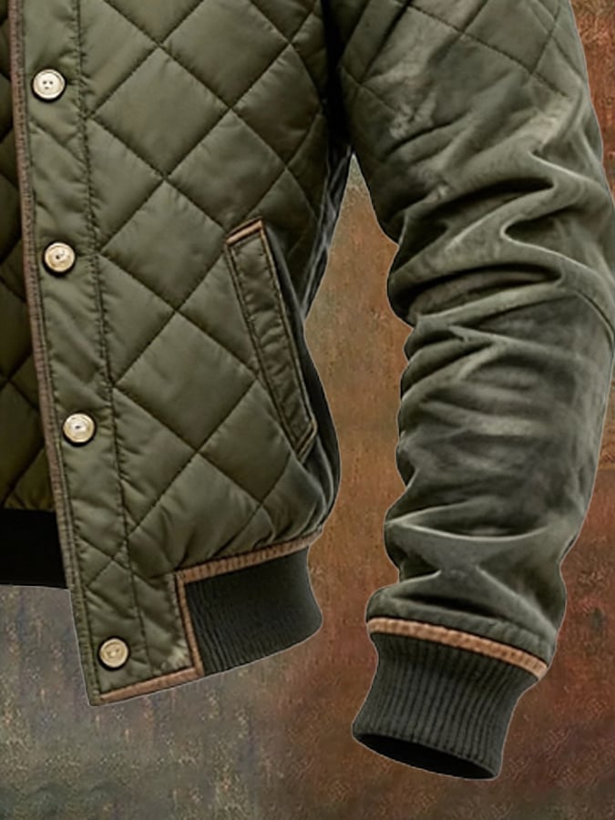 Men's Quilted Classic Button-Front Winter Jacket - photo 3