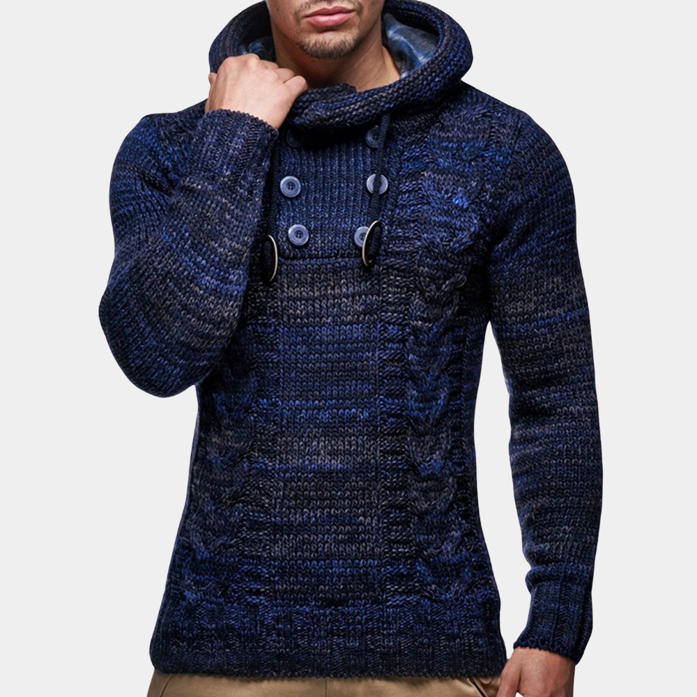 Men's Relaxed Pocket Hoodie in Blue