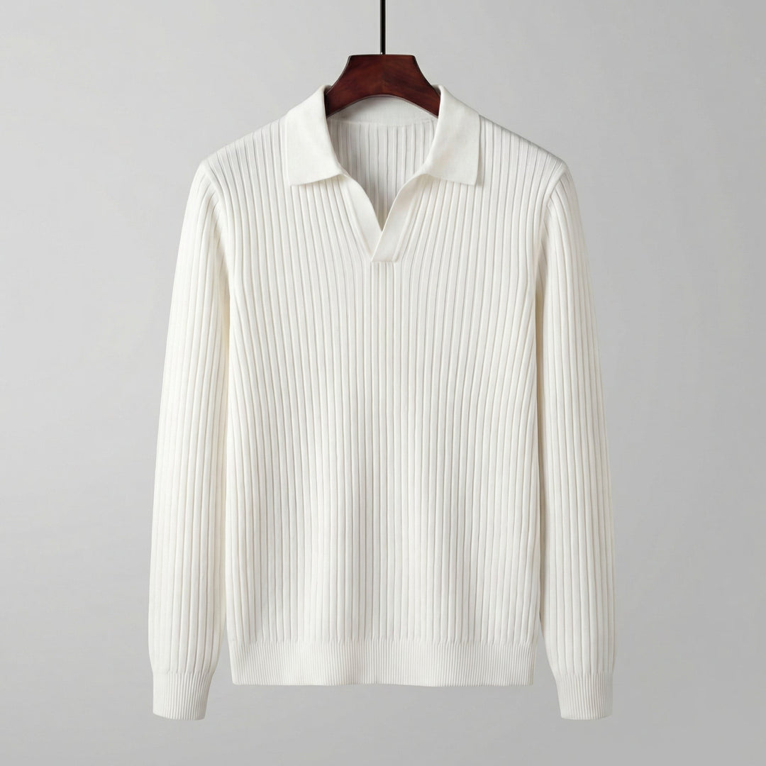 Men's Ribbed Polo Relaxed Fit - photo 1
