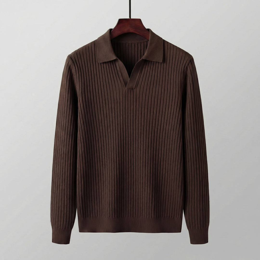 Men's Ribbed Polo Relaxed Fit - photo 3