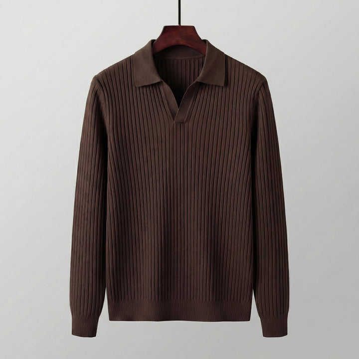 Men's Ribbed Polo Relaxed Fit - photo 3