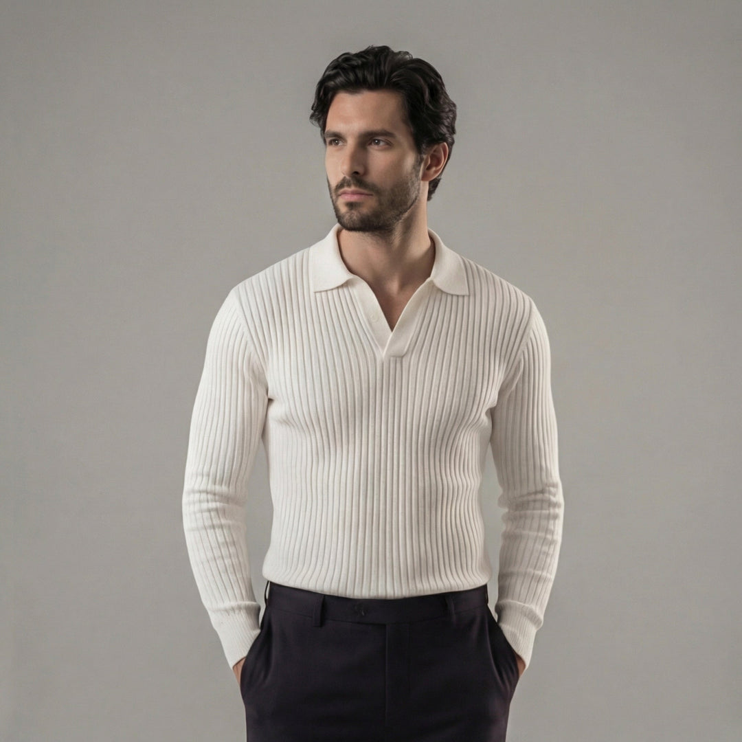 Men's Ribbed Polo Relaxed Fit - photo 4