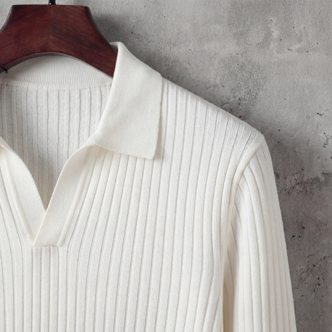 Men's Ribbed Polo Relaxed Fit - photo 5