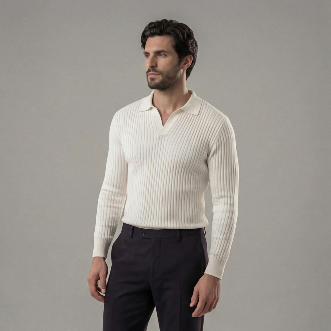 Men's Ribbed Polo Relaxed Fit - photo 6