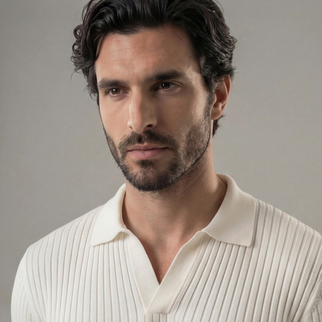 Men's Ribbed Polo Relaxed Fit - photo 7