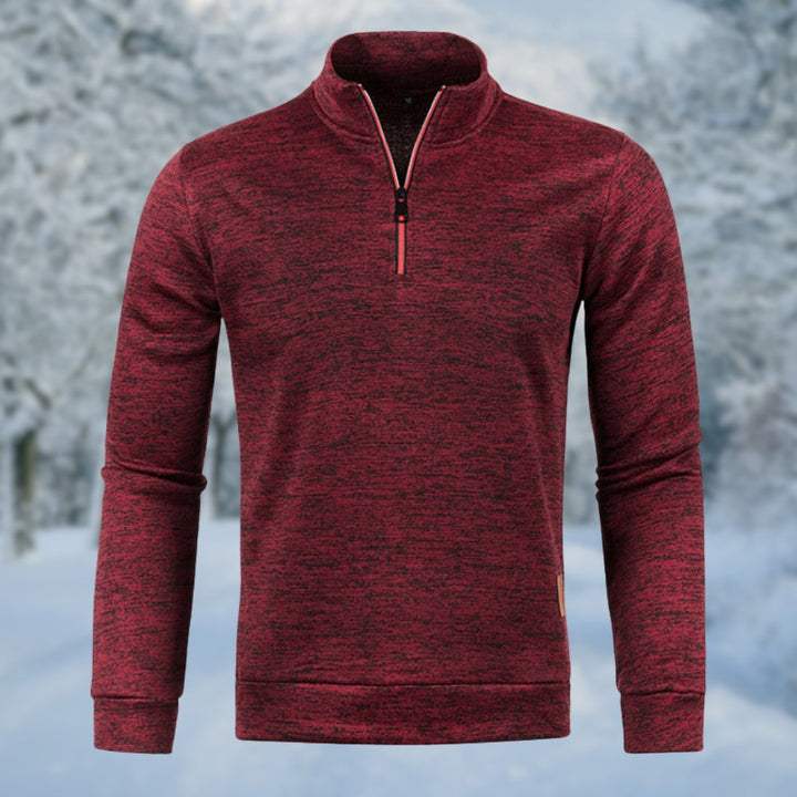 Men's Roll Neck Jumper in Red