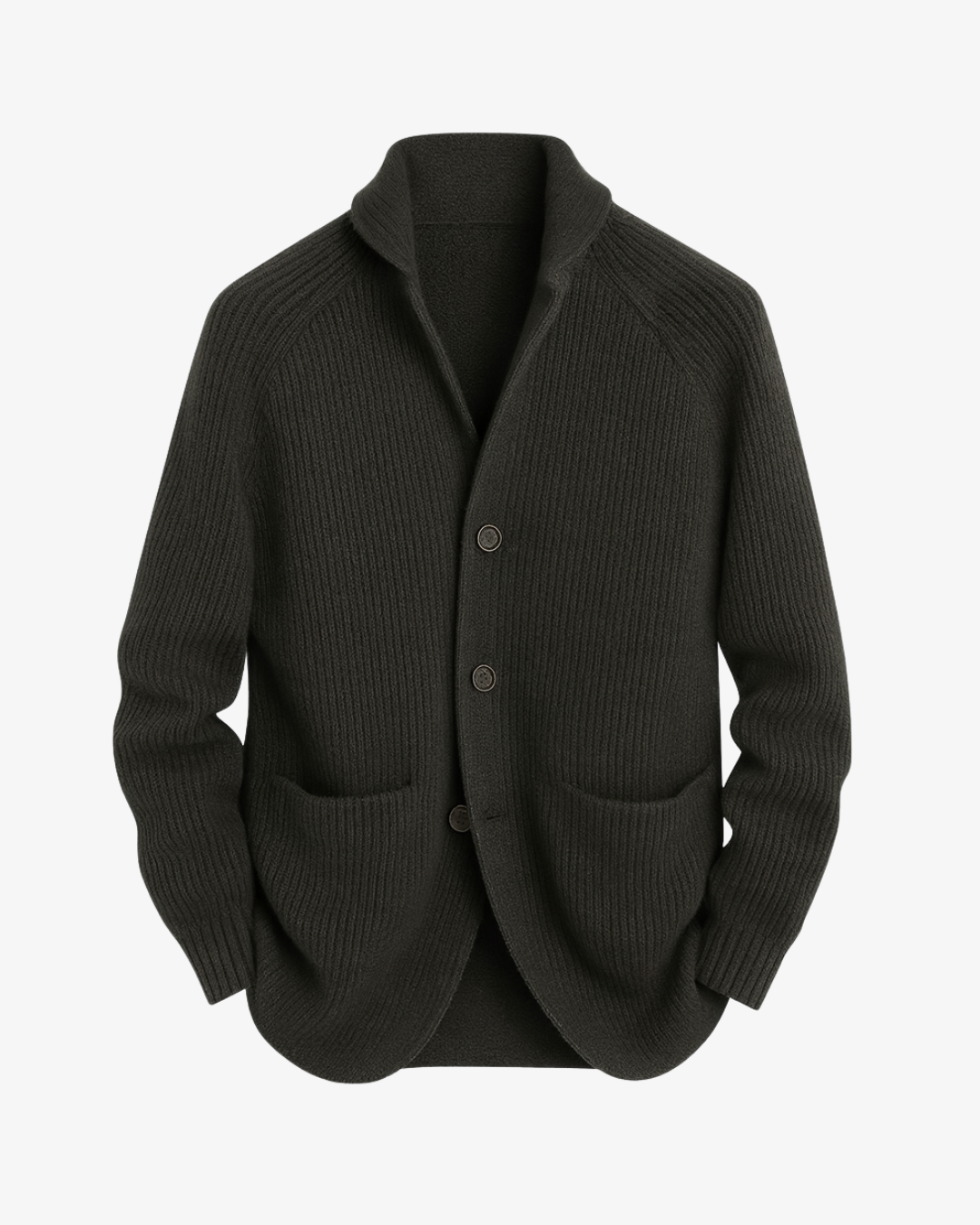 Men's Shawl Collar Button Cardigan with Pockets - photo 1