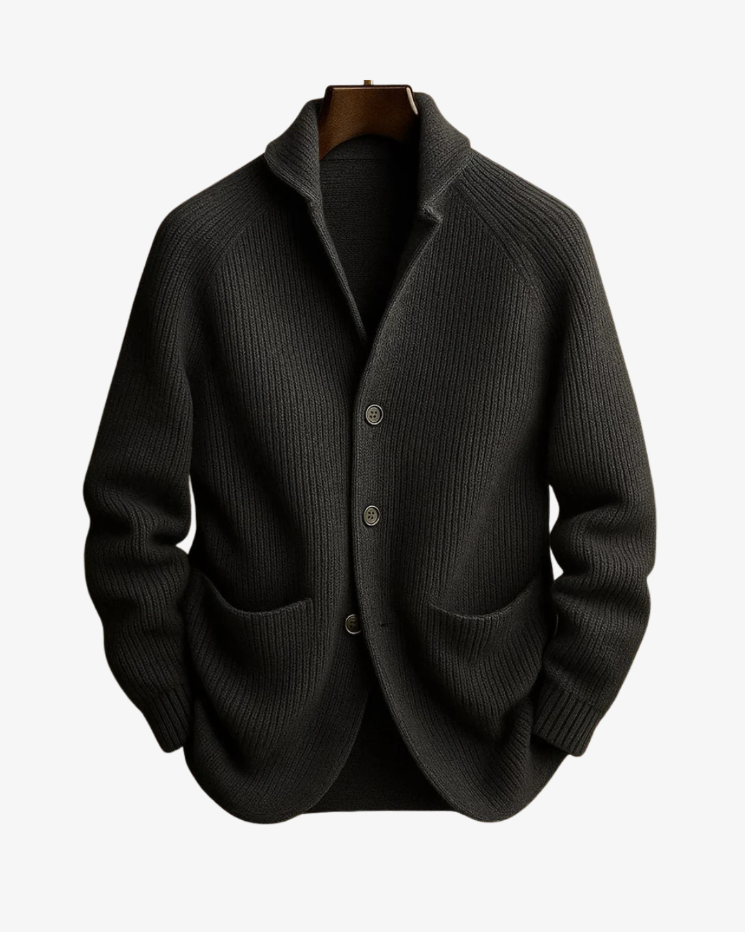 Men's Shawl Collar Button Cardigan with Pockets - photo 2