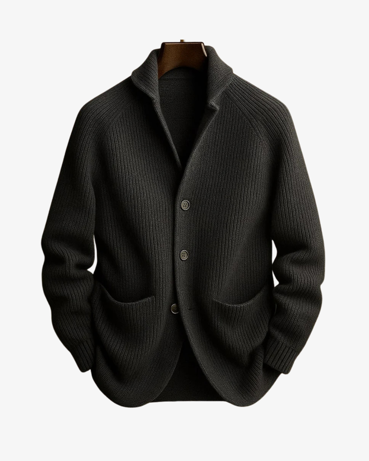 Men's Shawl Collar Button Cardigan with Pockets - photo 2