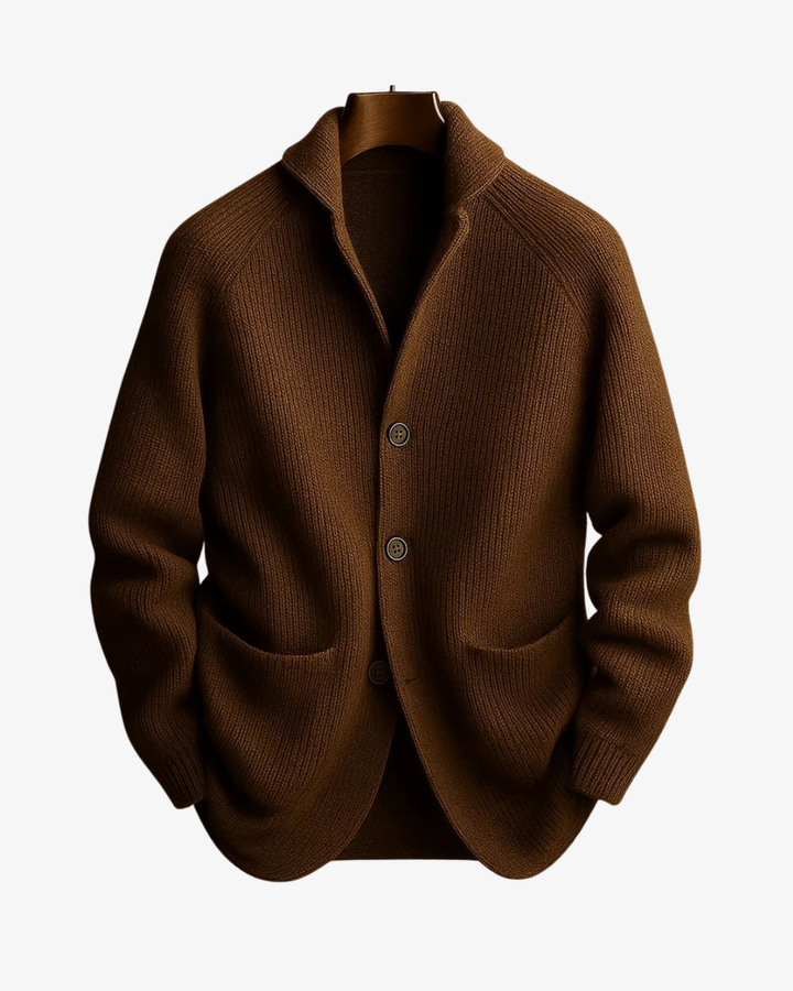 Men's Shawl Collar Button Cardigan with Pockets - photo 3
