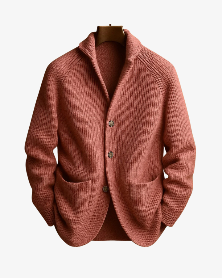 Men's Shawl Collar Button Cardigan with Pockets - photo 7