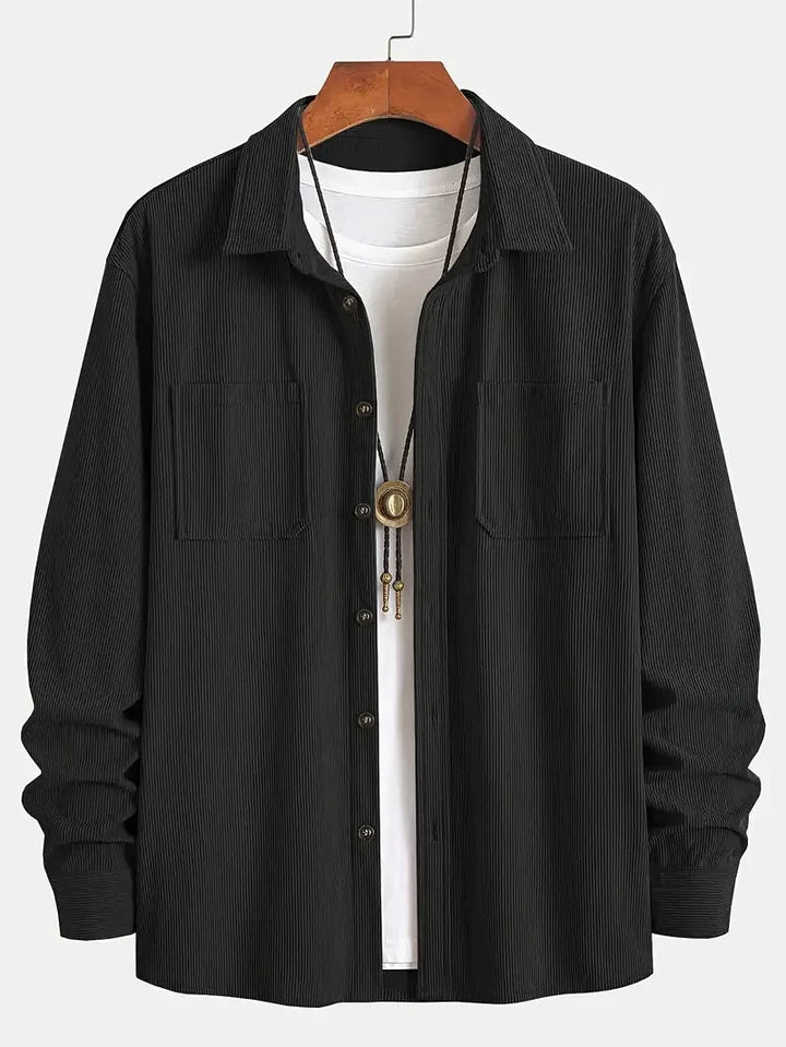 Men's Shirt Jacket with Flap Chest Pockets - photo 5