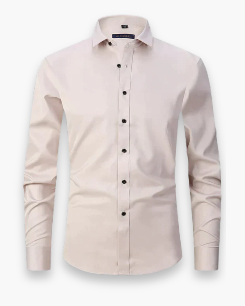 Men's Slim Fit Button-Up Shirt with Stand Collar - photo 9