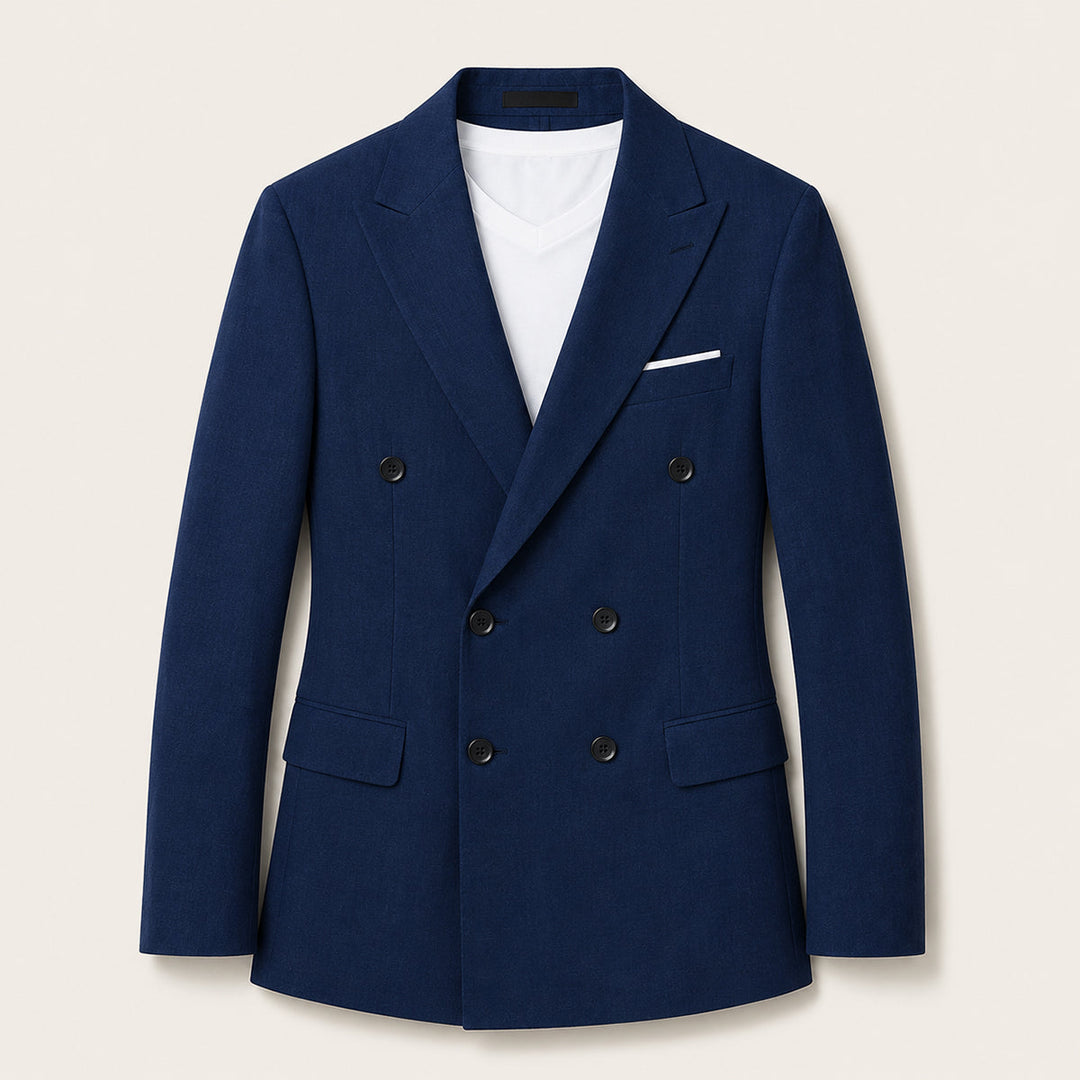 Men's Slim Fit Double-Breasted Blazer