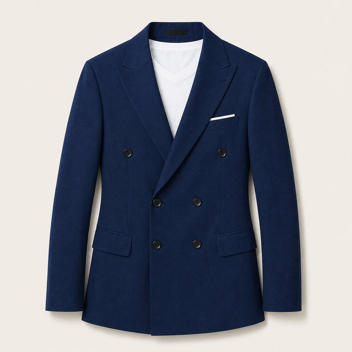 Men's Slim Fit Double-Breasted Blazer