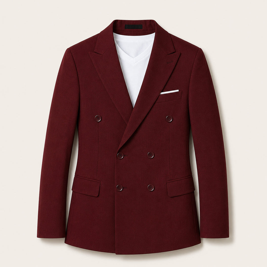 Men's Slim Fit Double-Breasted Blazer