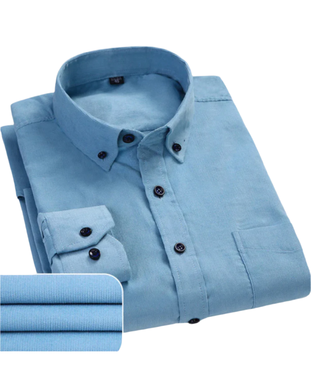 Men's Slim Fit Dress Shirt with Structured Collar
