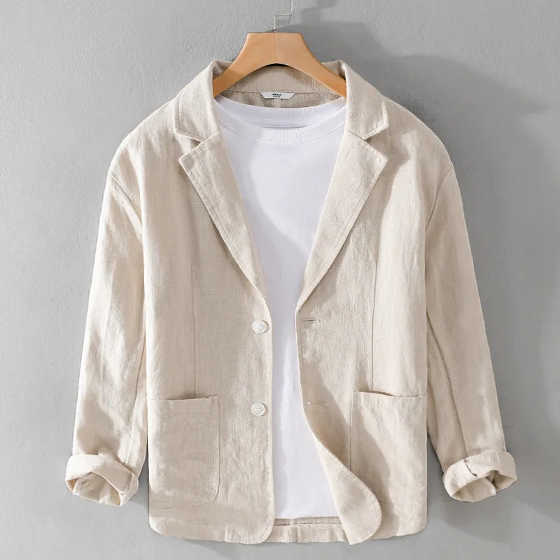 Men's Soft Shoulder Blazer with Patch Pockets - photo 2
