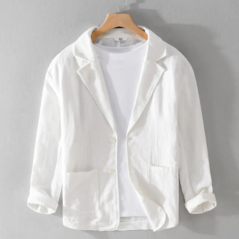 Men's Soft Shoulder Blazer with Patch Pockets - photo 3