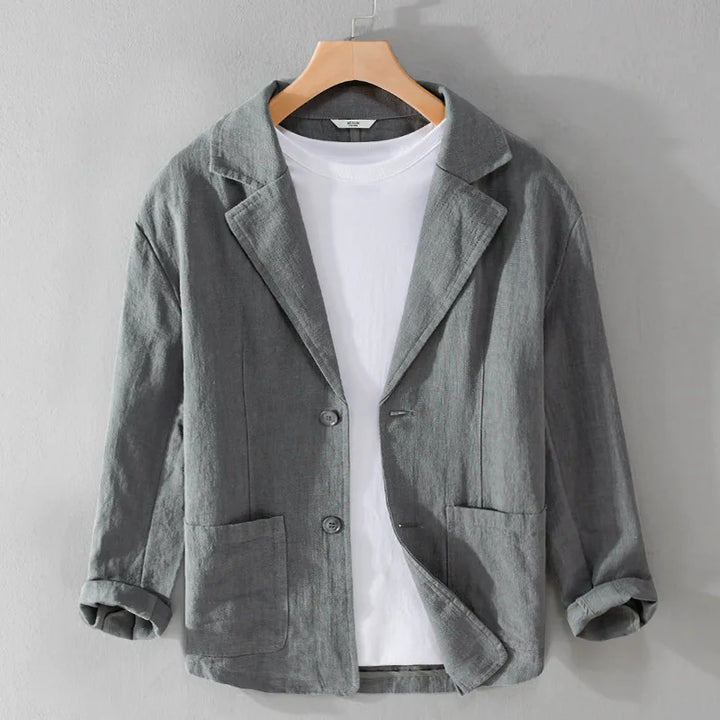 Men's Soft Shoulder Blazer with Patch Pockets - photo 4