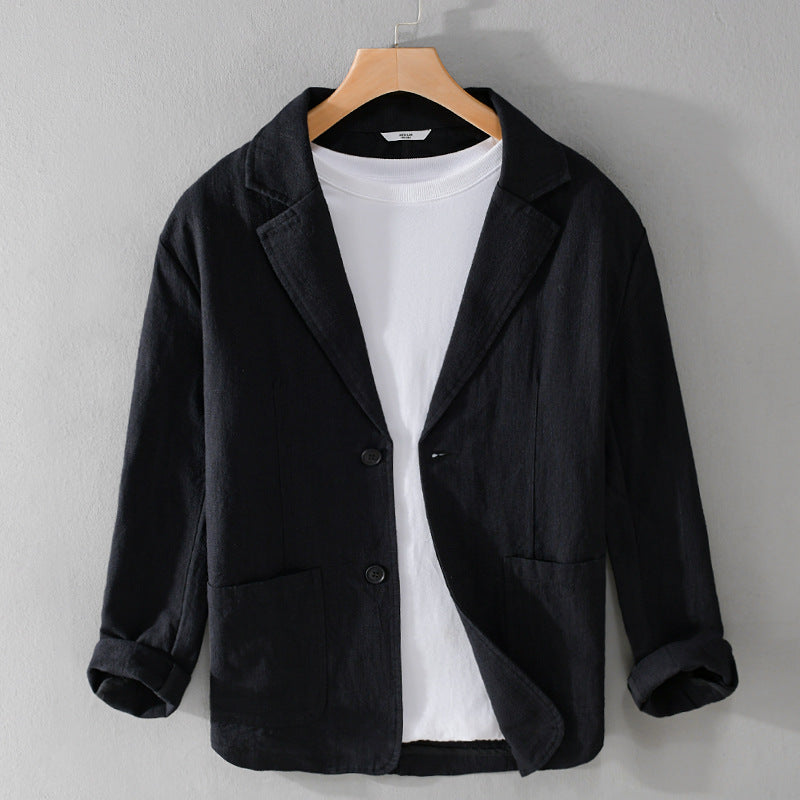 Men's Soft Shoulder Blazer with Patch Pockets - photo 7