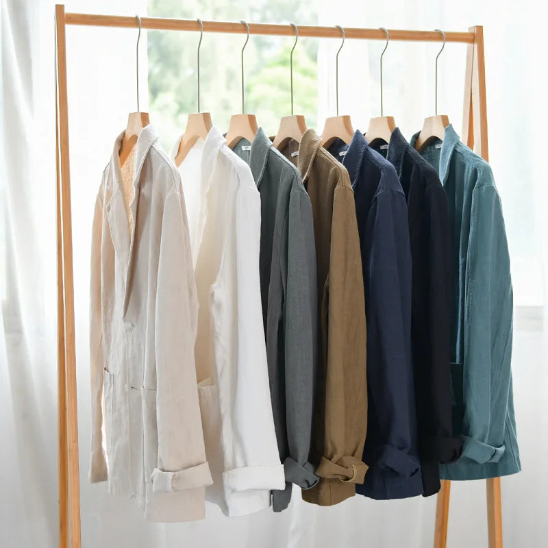 Men's Soft Shoulder Blazer with Patch Pockets - photo 8