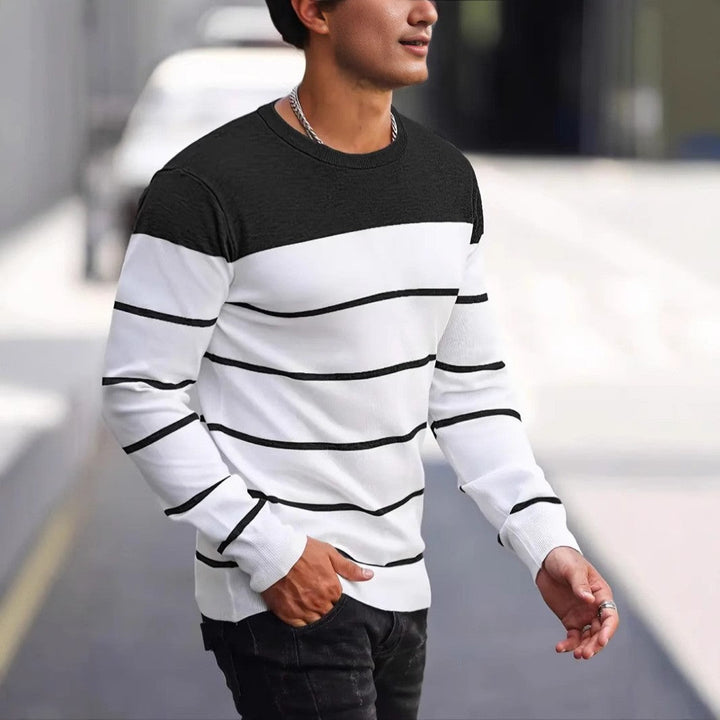 Men's Striped Crew Neck Sweatshirt - photo 4