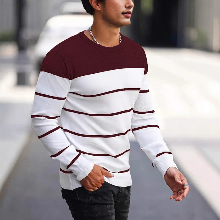Men's Striped Crew Neck Sweatshirt - photo 5