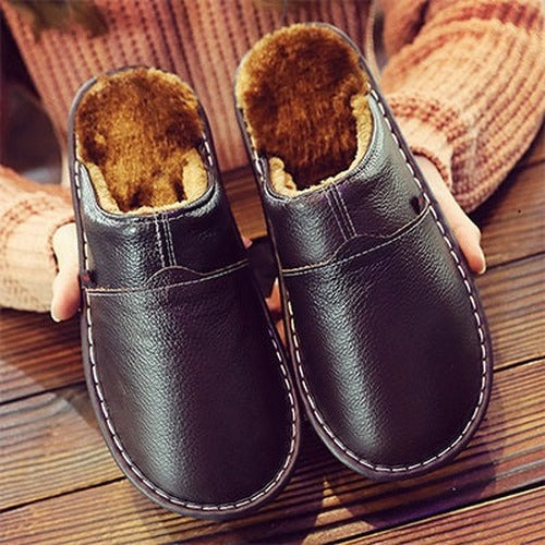 Men's Waterproof Leather Slippers - photo 1