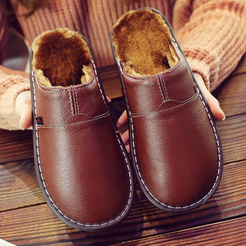 Men's Waterproof Leather Slippers - photo 2