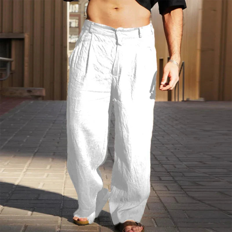 Men's Wide Leg Pleated Trousers - photo 2